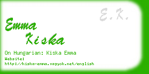 emma kiska business card